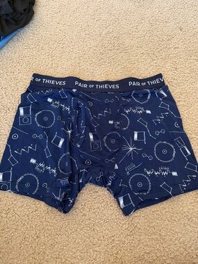 Pair of Thieves Navy Audio-Print Boxer Briefs